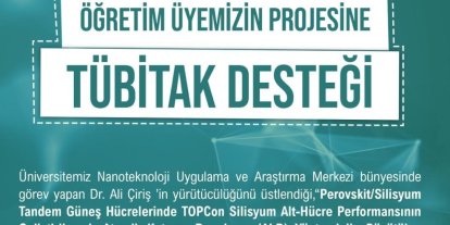 Niğde Ömer Halisdemir Üniversitesi TÜBİTAK desteği aldı
