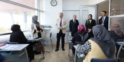 Başkan Palancıoğlu, sosyal tesislerde kursiyerlerle buluştu