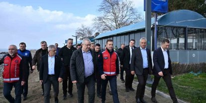 Akın, Lodos’un vurduğu Körfez’de