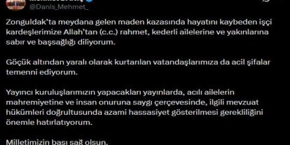RTÜK Başkanı Daniş’ten Zonguldak’ta meydana gelen maden kazası için yayıncı kuruluşlara uyarı