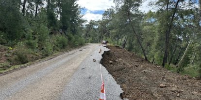 Gökbel yolu geçici olarak ulaşıma kapatıldı