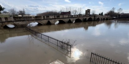 Edirne’de Tunca Nehri taştı