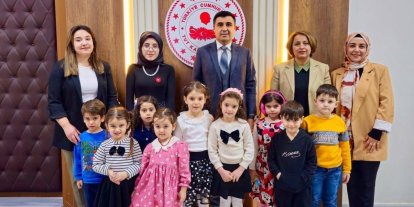 Minik öğrencilerden Kaymakam Güngör’e anlamlı ziyaret
