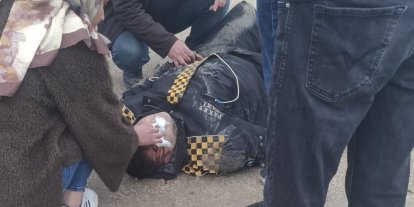 Devrilen motosikletin sürücüsü yaralandı