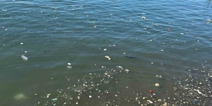 Zonguldak sahilinde çöp tepkisi