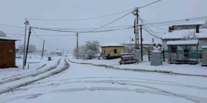 Tekirdağ’ın yüksek kesimleri karla kaplandı