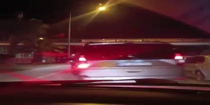 Makas atan araç trafikte tehlike oluşturdu