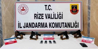 Rize’de ruhsatsız silah operasyonu: 1 gözlatı