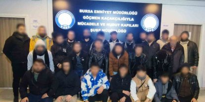 Bursa’da göçmen kaçakçılığına darbe: 29 yabancı uyruklu şahıs yakalandı