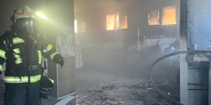 Kuruyemiş fabrikasında korkutan yangın