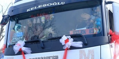 Gelini evinden tırı ile aldı