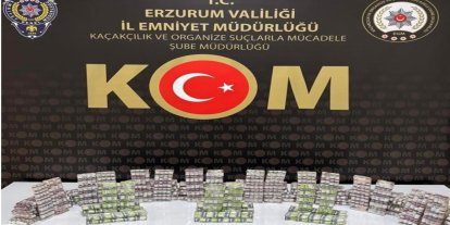 Erzurum’da bin 500 adet gümrük kaçağı botoks ilacı ele geçirildi