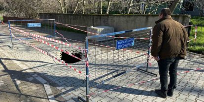 Ayvacık’ta yol çöktü