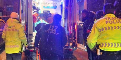 Kar yağışı kazayı beraberinde getirdi: Motokurye yaralandı