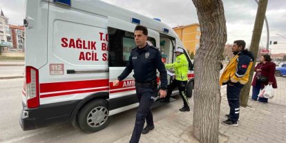 Karaman’da ciple çarpışan motosikletli çocuk sürücü yaralandı