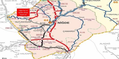 Niğde’de yoğun kar yağışı nedeniyle iki yol trafiğe kapatıldı