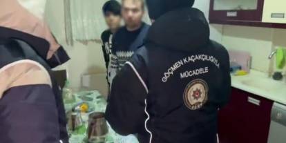 Kars'ta apartta 4 düzensiz göçmen yakalandı