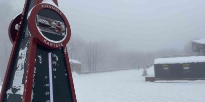 Kartepe’de kar yeniden etkisini gösterdi