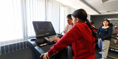 Sporcuların faydalandığı salon yeni ekipmanlarla donatıldı