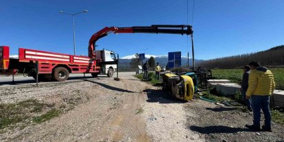 Seydikemer’de forklift devrildi: 1 yaralı