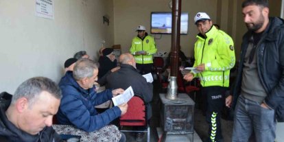 Erzincan Tercan’da trafik ekipleri sahada