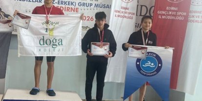 Bilecikli yüzücüden Edirne’de bronz madalya