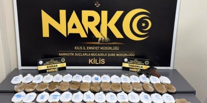 Kilis’te 17 kilo 105 gram takoz esrar ele geçirildi, 1 kişi tutuklandı