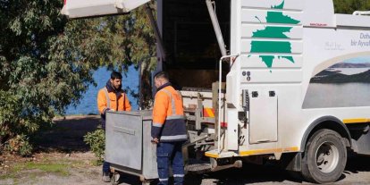 Ayvalık’ta konteynerler yaz öncesi dezenfekte ediliyor