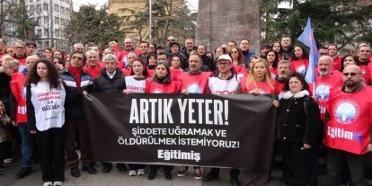 Okuldaki öğretmen cinayetine Trabzonlu eğitimcilerden tepki