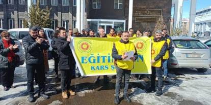 Eğitim Sen Kars Şubesi’nden bıçaklı saldırıya tepki