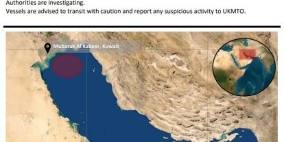 Kuveyt açıklarındaki petrol tankerinde patlama