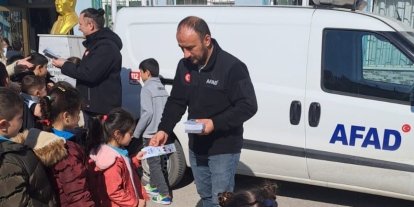 Öğrencilere afet farkındalık eğitimi verildi