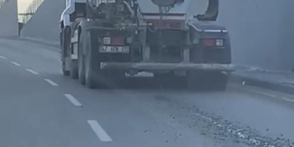 Yola beton döken sürücüye 3 bin TL ceza