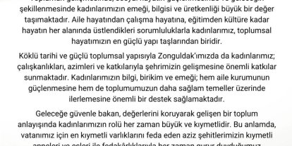 Vali Osman Hacıbektaşoğlu’ndan 8 Mart mesajı: "Kadınlarımız toplumsal hayatın en güçlü yapı taşlarıdır"