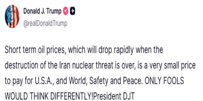 Trump’tan petrol fiyatlarındaki artış ile ilgili açıklama