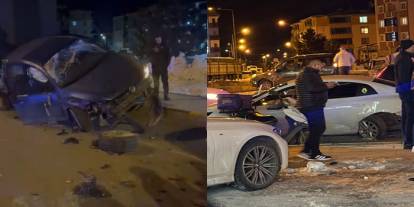 Kars’ta zincirleme kaza, 3 yaralı