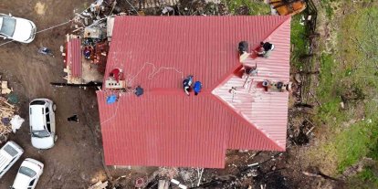 Atakum Belediyesi’nden yangın mağduru aileye destek