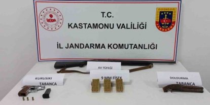 Kastamonu’da 4 adet silah ele geçirildi
