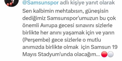 Yüksel Yıldırım: "19 Mayıs Stadyumu’nda buluşalım"
