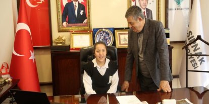 Şırnak’ta engelli çocuğun başkanlık hayali gerçek oldu