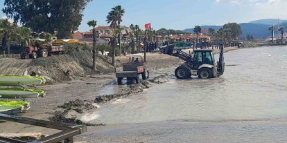 Akyaka sahili yaz sezonuna hazırlanıyor