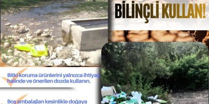 Zirai ilaç ambalajını doğaya atan üreticiye 26 bin 360 TL ceza