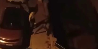 İki grup arasındaki yumruklu kavga kamerada