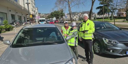 Ordu’da özel çocuklardan trafik denetimi
