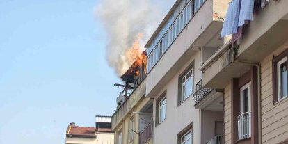 Bursa’da apartman terasında yangın paniği