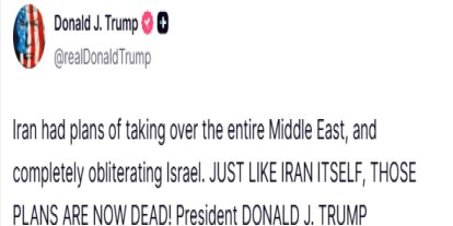 Trump: "İran’ın kendisi gibi, Orta Doğu’daki planları da öldü"