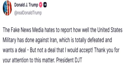 Trump: "İran anlaşma yapmak istiyor, ancak kabul edeceğim türden değil"