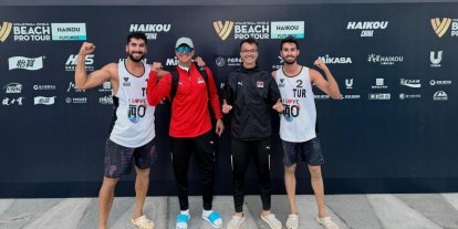 Yusuf Özdemir ve Batuhan Kuru, Beach Pro Tour Haikou etabında yarı finalde