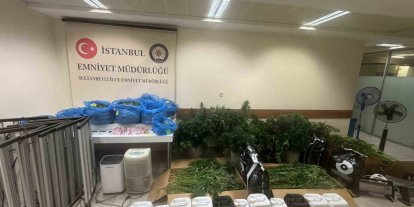 Sultanbeyli’de kenevir serasına baskın: 21 kilo Hint keneviri ele geçirildi