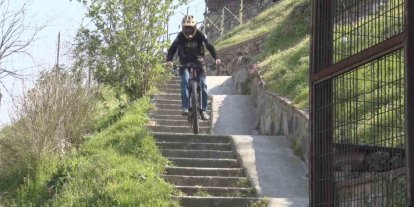 Adrenalin dolu anlar kask kamerasında...Bursalı genç Dünya Şampiyonası’na hazırlanıyor